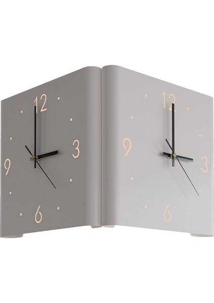 Kare Duvar Saati Katlanmış Köşe Duvar Asılı Saat Şık Ark Sessiz Saat Oturma Odası Için Işık ile Ev Dekorasyonu-A (Yurt Dışından)