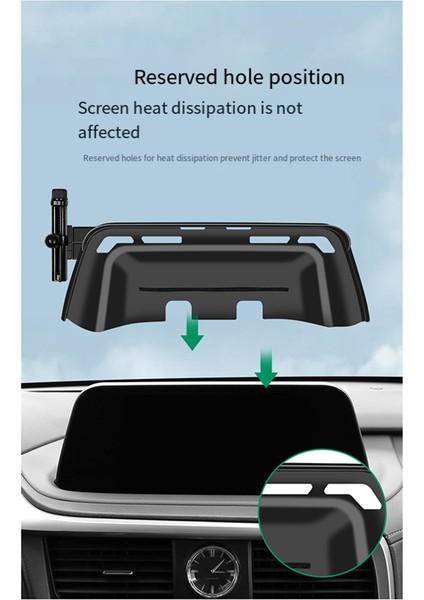 Lexus Rx RX300 20-22 Özel Araba Cep Telefonu Tutucu Montaj Ekran Cep Telefonu Tutucu Gezinme Braket Asansör Tabanı B (Yurt Dışından)