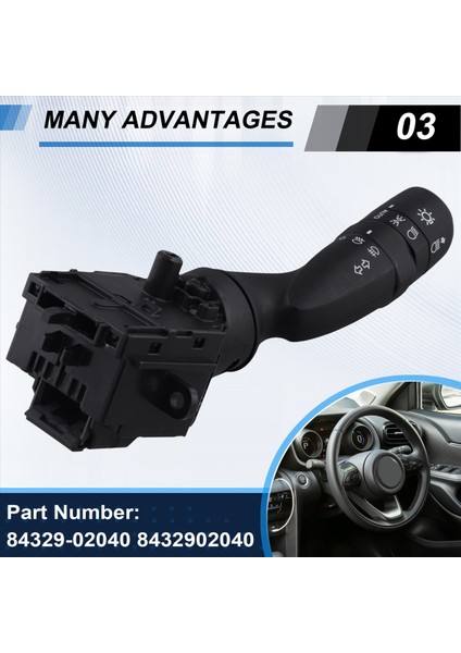 84329-0E040 Far Kombinasyonu Toyota Yaris Highlander Corolla Için Dönüş Sinyal Anahtarı 2019-2025 84329-02040 (Yurt Dışından) indirimleri