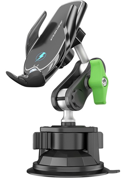 Evrensel Araba Gösterge Tablosu Tutucu 15W Güç Hızlı Kablosuz Şarj Cihazı Telefon Tutucu Emme Kupası Sihirli Kol Telefon Braketi (Yurt Dışından)