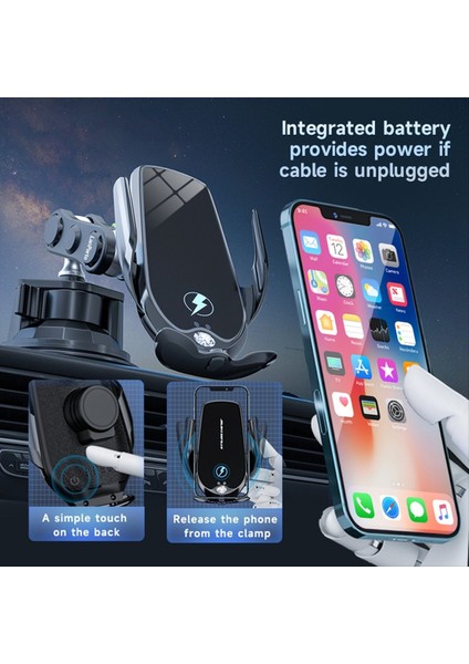 Evrensel Araba Gösterge Tablosu Tutucu 15W Güç Hızlı Kablosuz Şarj Cihazı Telefon Tutucu Emme Kupası Sihirli Kol Telefon Braketi (Yurt Dışından) indirimleri