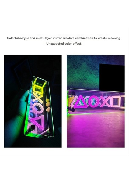 Neon Işaretler Işıklar LED Masa Lambası Renkli Bin Katman Ayna Atmosfer E-Sport Yatak Odası Doğum Günü Dekorasyon (Yurt Dışından) modelleri