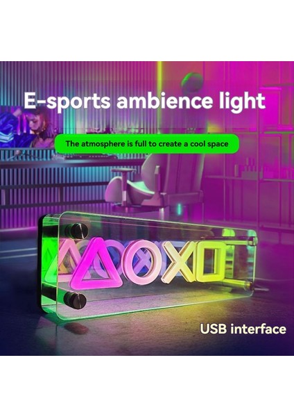 Neon Işaretler Işıklar LED Masa Lambası Renkli Bin Katman Ayna Atmosfer E-Sport Yatak Odası Doğum Günü Dekorasyon (Yurt Dışından) indirimleri
