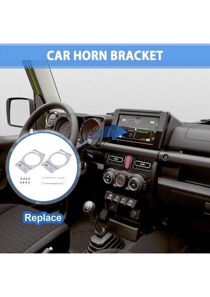 Suzuki Jimny Için Boynuz Braketi Arka 5 Inç Hoparlör Braket Kiti 2019 2020 2021 Aksesuarlar 99197-77R10 Tel Koşumlu (Yurt Dışından) fırsatları