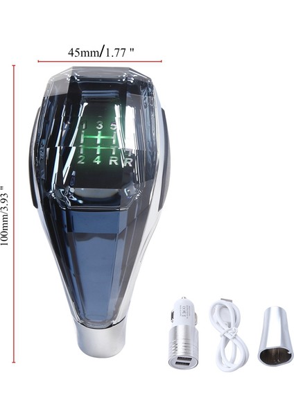 Araba Universal LED Crystal Hapsing Toyota Honda Hyundai Nissan Için Manuel Şanzıman Dişli Vites Knob Kol Stick Head (Yurt Dışından) modelleri