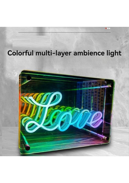 Neon Işaretleri Işıklar 3D LED Masa Lambası Renkli Bin Katman Aynası Atmosfer Aydınlatma Esport Için Doğum Günü Dekorasyonu (Yurt Dışından) fiyatları
