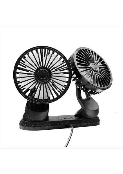 Araba Fanı 360 ° Ayarlanabilir Çift Kafa USB Soğutma Hava Fanı Araba Suv Rv Kamyonu Için Düşük Gürültü Fanı Renkli Işık (Yurt Dışından) fiyatları