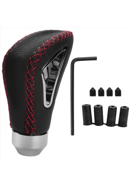 2x Evrensel Deri Otomatik Vites Kamyonu Manuel Dişli Çubuk Vites Değiştirici Kol Kapağı Düğmesi (Yurt Dışından) fırsatları