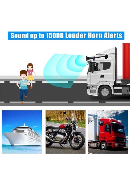 150DB 24V Kamyon Için Tren Korna Tek Trompet Kamyonu Hava Boynuzu 24V Araçlar Için Tren Araba Gemi Tekne Kamyonu 17 Inç (Yurt Dışından) fiyatları