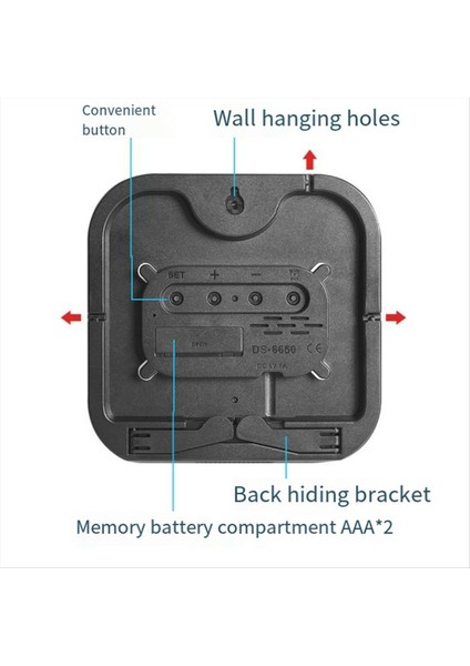 Dijital Duvar Saatleri Sıcaklık Tarih Haftası Dispal Masa Saati 12/24 Saat Duvara Monte LED Çalar Saat Uzaktan A (Yurt Dışından) fırsatları