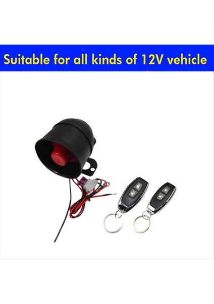 Evrensel Araba Araç Güvenlik Sistemi Hırsız Alarm Koruması Hırsızlık Karşıtı Sistemi 2 Siren Kablo Demeti ile Uzaktan (Yurt Dışından) indirimleri