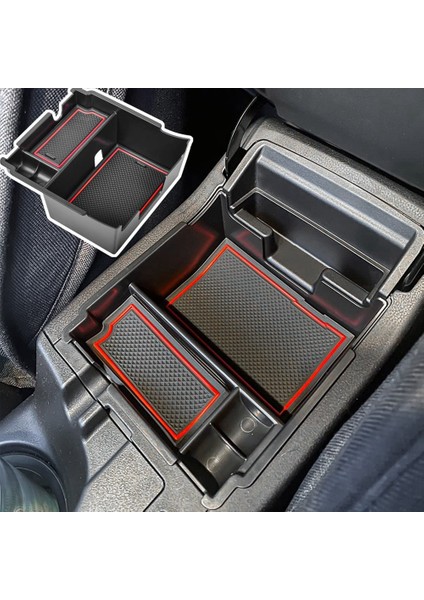 Subaru Crosstrek Impreza Için Orta Konsol Organizatör Tepsisi 2017-2022 Kolçak Ikincil Saklama Kutusu Aksesuarları Kırmızı (Yurt Dışından) fiyatları