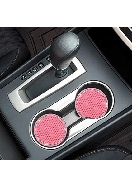 2pcs Pembe Bling Araba Kupası Tutucular Rhinestone Araba Anti Slip Insert Kupa Mat Içecek Bardak Altlıkları Kristal Araç Aksesuarları (Yurt Dışından) fırsatları