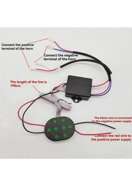 12V 8 Ton Müzikal Hava Boynuzu Elektrikli Salyangoz Boynuzu Araçlar Motosikletler Için Araç 8 Ses Kontrol Kutusu Düğmesi Evrensel (Yurt Dışından) modelleri