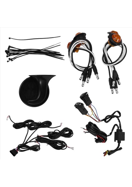 Utv Turn Sinyal Kiti Utv Atv Street Legals Turn Sinyalleri 110D Boynuz Sinyal Işık Kiti Boynuz Dönüş Sinyali (Yurt Dışından)