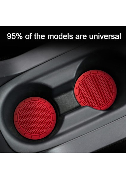 4 Paket Araç Kupası Tutucu Coaster Çoğu Araba Iç Araba Aksesuarı (Kırmızı) Için Kaymaz Evrensel Insert Coaster (Yurt Dışından) modelleri