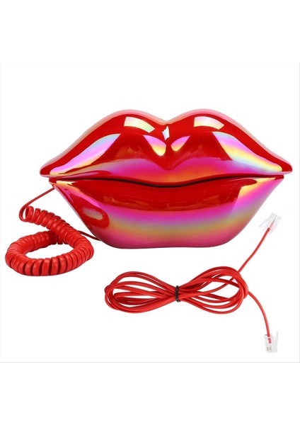 Yeni Kırmızı Dudaklar Sabit Telefon Avrupa Şık Masaüstü Telefon Kablosu Ev Otel Ofis Için Sabit Telefon (Yurt Dışından) fiyatları