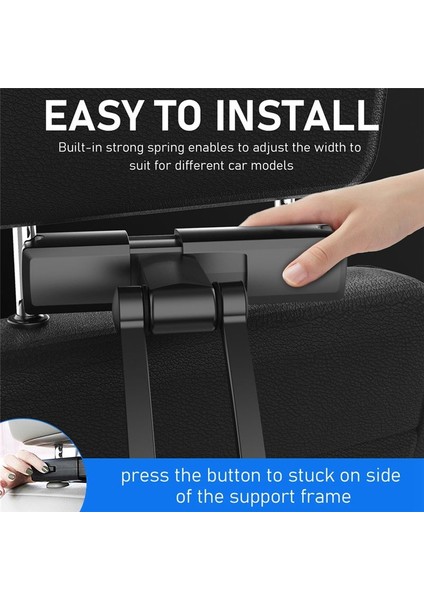 Araba Arka Koltuk Başlık Telefon Tutucusu Gerilebilir Tablet Tutucu Arka Yastık Ayar Braketi Arabada Video Izle (Yurt Dışından) fırsatları