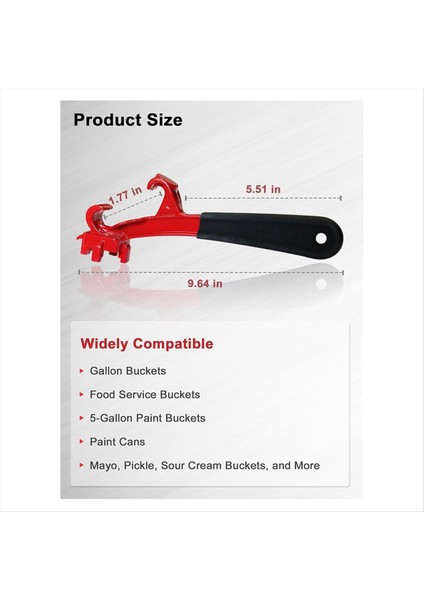 3&#39 Ü 1 Arada Bung Anahtar ve Kova Açıcı Aracı-5-55 Galon Davul Boya Kutuları ve Kovalar Için Alüminyum Davul Kapak Çıkarıcı (Yurt Dışından) modelleri