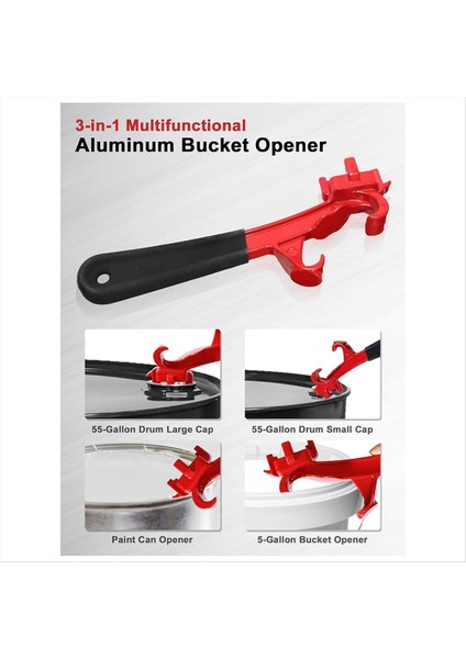 3&#39 Ü 1 Arada Bung Anahtar ve Kova Açıcı Aracı-5-55 Galon Davul Boya Kutuları ve Kovalar Için Alüminyum Davul Kapak Çıkarıcı (Yurt Dışından) indirimleri