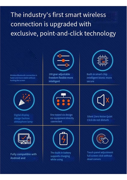 Yeni Yükseltilmiş Kablosuz Tıkırtı Cep Telefonu Ekranı Otomatik Tıkır Sessiz Fiziksel Tıkırma Kompakt ve Taşınabilir A (Yurt Dışından)