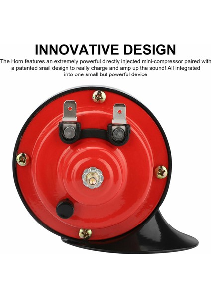 2x 300DB 12V Evrensel Elektrikli Salyangoz Tren Boynuzu Süper Yüksek Suy Geçirmez Boynuzlar Siren Motosiklet Otomobil Kamyonu Suv Teknesi (Yurt Dışından) modelleri