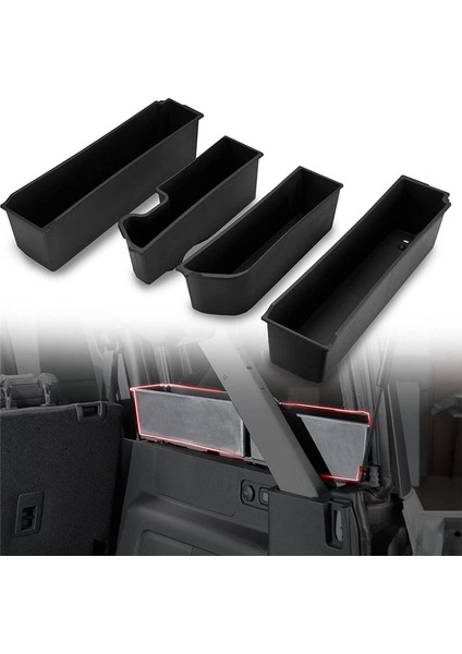 Ford Bronco 2021-2023 Için Yan Arka Bagaj Depolama Organizatör Kutusu 4 Kapılı Yan Tekerlek Kuyu Kargo Depolama Çöp Kutusu Aksesuarları (Yurt Dışından) fiyatları