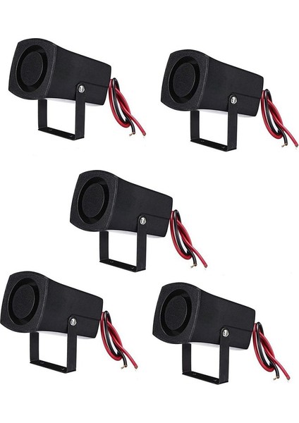 5x 12-24V 6tones Araba Polisi Yangın Alarmı Korna Yüzük Alarm Sistemi Siren Hoparlör Uyarı Yüksek Ses Alarm Hoparlör (Yurt Dışından)