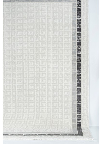 Açık Gri Salon Halısı – Modern Bambu Dokulu, Antialerjik, Toz Tutmaz & Kaymaz Taban – 4m² / 6m² Dekoratif Oturma Odası Halısı