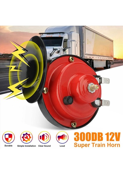 3x 300DB 12V Evrensel Elektrikli Salyangoz Tren Boynuzu Süper Yüksek Suy Geçirmez Boynuzlar Siren Motosiklet Otomobil Kamyonu Suv Boat (Yurt Dışından) modelleri