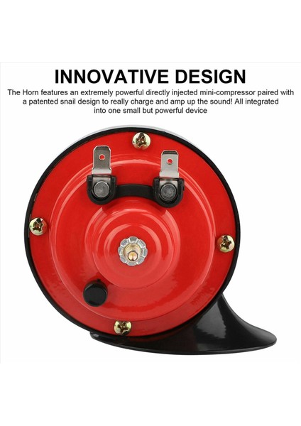 3x 300DB 12V Evrensel Elektrikli Salyangoz Tren Boynuzu Süper Yüksek Suy Geçirmez Boynuzlar Siren Motosiklet Otomobil Kamyonu Suv Boat (Yurt Dışından) fırsatları