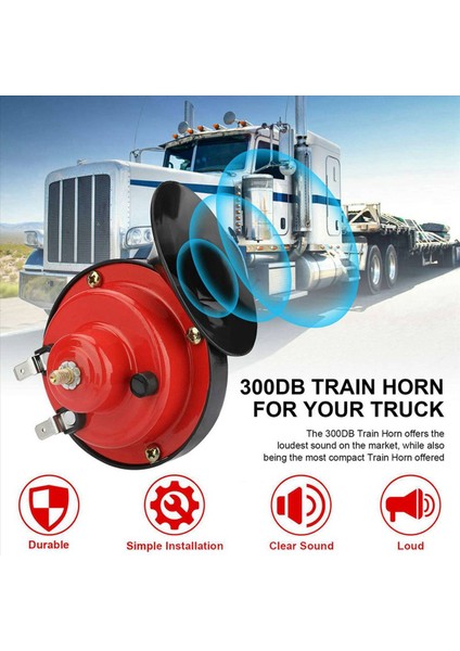 3x 300DB 12V Evrensel Elektrikli Salyangoz Tren Boynuzu Süper Yüksek Suy Geçirmez Boynuzlar Siren Motosiklet Otomobil Kamyonu Suv Boat (Yurt Dışından) indirimleri