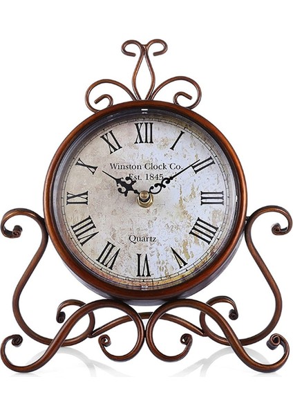 Vintage Masa Saati Antik Şömine Saat Pille Çalıştırılan Tik Olmayan Retro Saat Küçük Masa Saati Ev Için (Yurt Dışından)