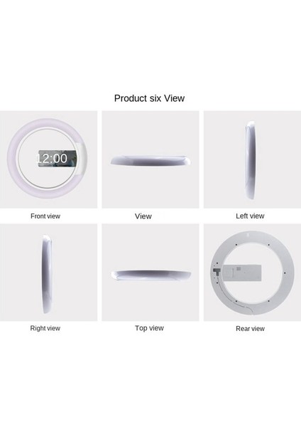 LED Dijital Duvar Saati Dijital Ekran Sıcaklığı 7 Renk 3D Yatak Odası Oturma Odası Dekorasyonu Dijital Ayna Çalar Saat (Yurt Dışından) modelleri