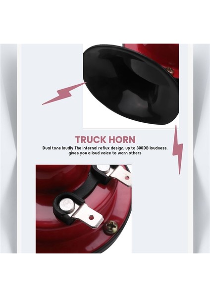 300DB Süper Yüksek Tren Kamyon Tren Tekne Otomobil Hava Elektrikli Salyangoz Tek Boynuz 12V Su Geçirmez Motosiklet Boynuzu (Yurt Dışından) indirimleri