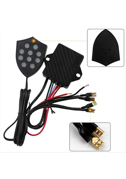 12V Evrensel Boynuz 10 Ses Müzikal Kontrolör Regülatör Salyangoz Trompetleri Elektrikli Oto Aksesuarlar (Yurt Dışından) fırsatları