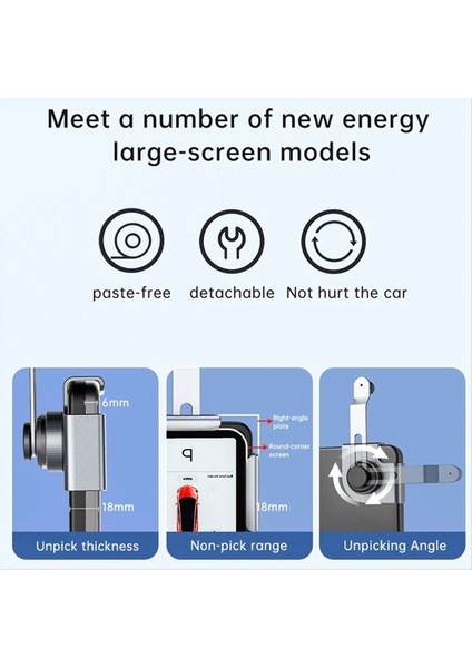 Araba Cep Telefonu Tutucu Montaj Ekranı Manyetik Braket Tabanı Alüminyum Araba Standı Değiştirilmiş Tesla Model 3/y/s/x A Için Sabit (Yurt Dışından) modelleri