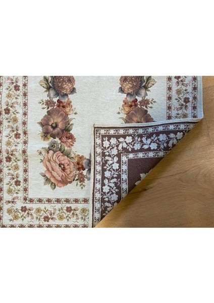 Kınay Buz Mavisi Jakarlı Dokuma Goblen Dekoratif Astarsız Saçaksız Şönilli Seccade 70*115 fiyatları