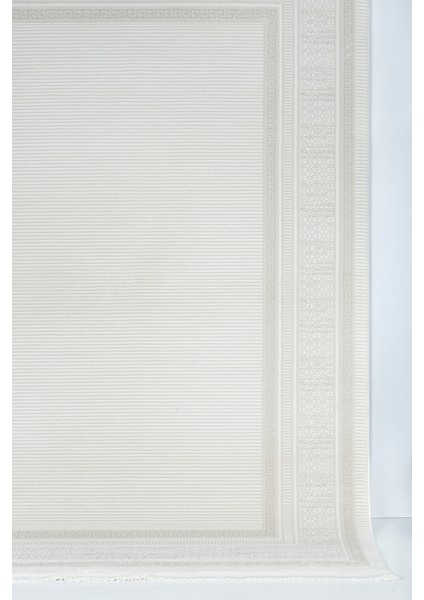 Krem Beyaz Salon Halısı – Modern Bambu Dokulu, Antialerjik, Toz Tutmaz & Kaymaz Taban – 4m² / 6m² Oturma Odası Halısı