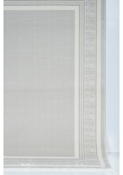 Açık Gri Salon Halısı – Modern Bambu Dokulu, Antialerjik, Kaymaz Taban & Toz Tutmaz – 4m² / 6m² Oturma Odası Halısı