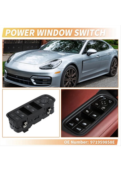 Yeni Araba Ön Sol Pencere Anahtarı Anahtarı Kontrol Düğmesi 971959858E 971959858G Porsche Panamera Cayenne (Yurt Dışından) indirimleri
