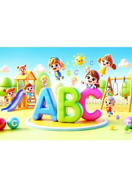 Eğlenceli Harfler Ahşap Puzzle