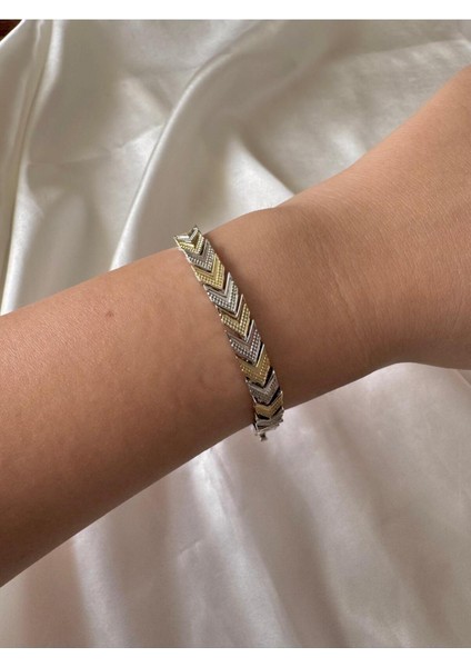 Premium Seri Gold Silver Detaylı Bileklik fiyatları