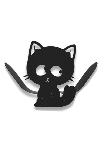 Kedi Hayvan Kağıt Tutucuları Siyah Metal Tuvalet Doku Tutucu Dekoratif Metal Kağıt Tutucu Sevimli Depolama (Yurt Dışından)