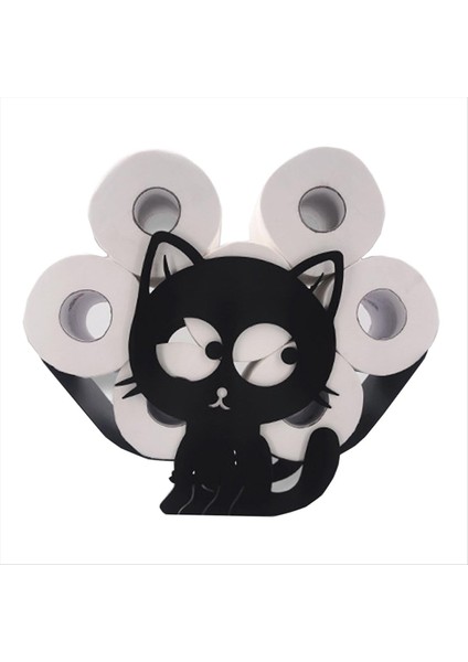 Kedi Hayvan Kağıt Tutucuları Siyah Metal Tuvalet Doku Tutucu Dekoratif Metal Kağıt Tutucu Sevimli Depolama (Yurt Dışından) fiyatları