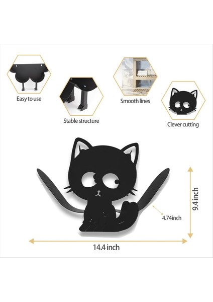 Kedi Hayvan Kağıt Tutucuları Siyah Metal Tuvalet Doku Tutucu Dekoratif Metal Kağıt Tutucu Sevimli Depolama (Yurt Dışından) modelleri