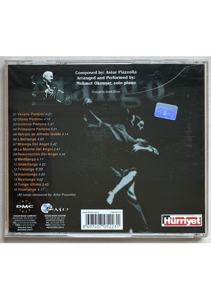 Astor Piazzolla & Mehmet Okonşar Tango CD (Orijinal Dönem Baskı Cd) fiyatları