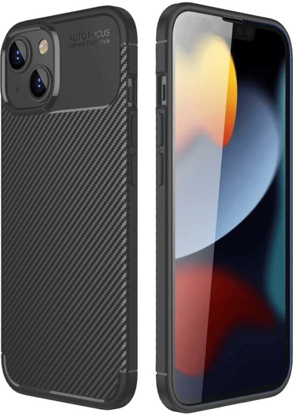 iPhone 14 Kılıf Esnek Karbon Desenli Şık Premium Silikon Kapak Ryc/a.f.karbon