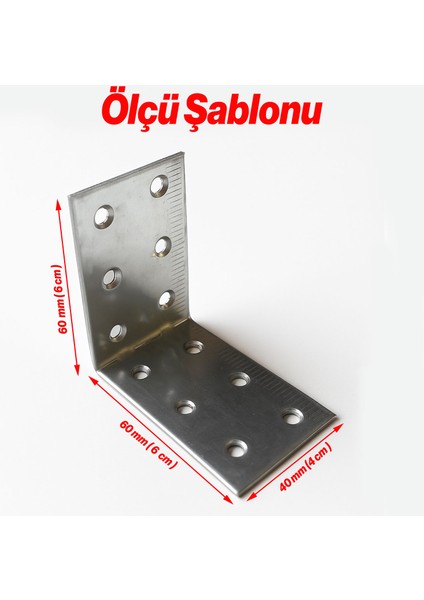 (25 Adet) L Demir Gönye 40X60X60 mm Metal Mobilya Bağlantı Aparatı Raf Köşe Sabitleme Demiri fiyatları