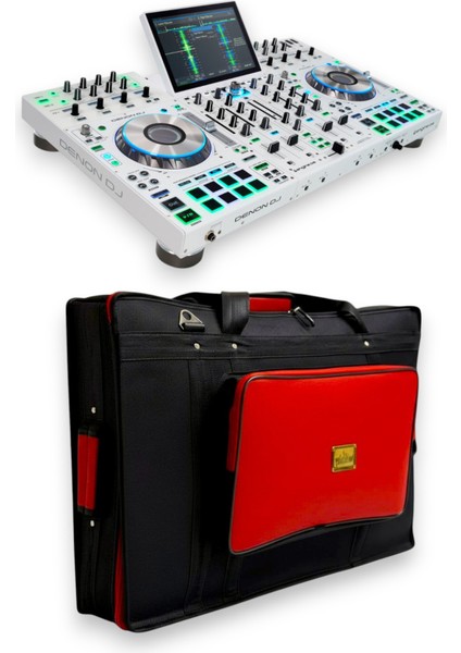 Prime 4+ Setup Için Uyumlu Soft Case Taşıma Çantası. Siyah Kırmızı.